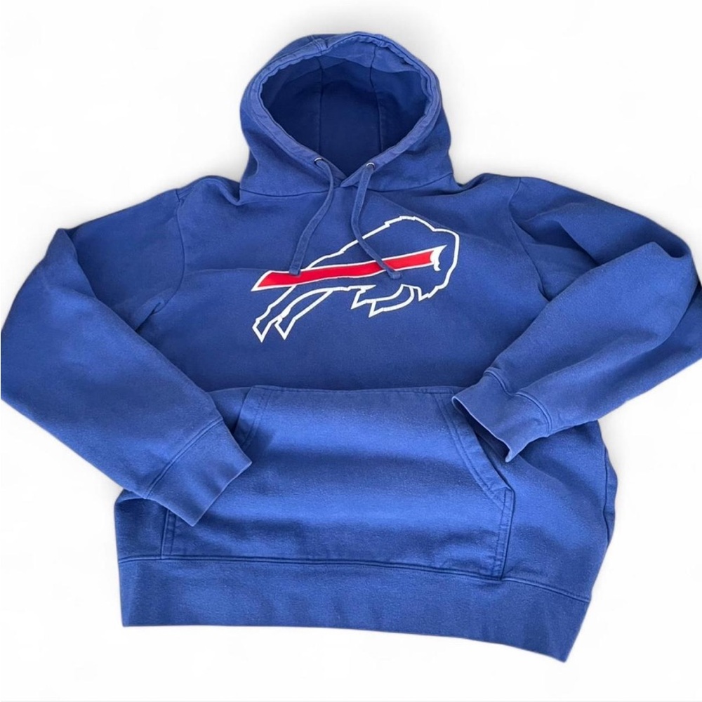 Fanatics Royal Blue Buffalo Bills Pullover Hoodie with Red & White Logo